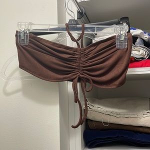 Brown Crop Top
